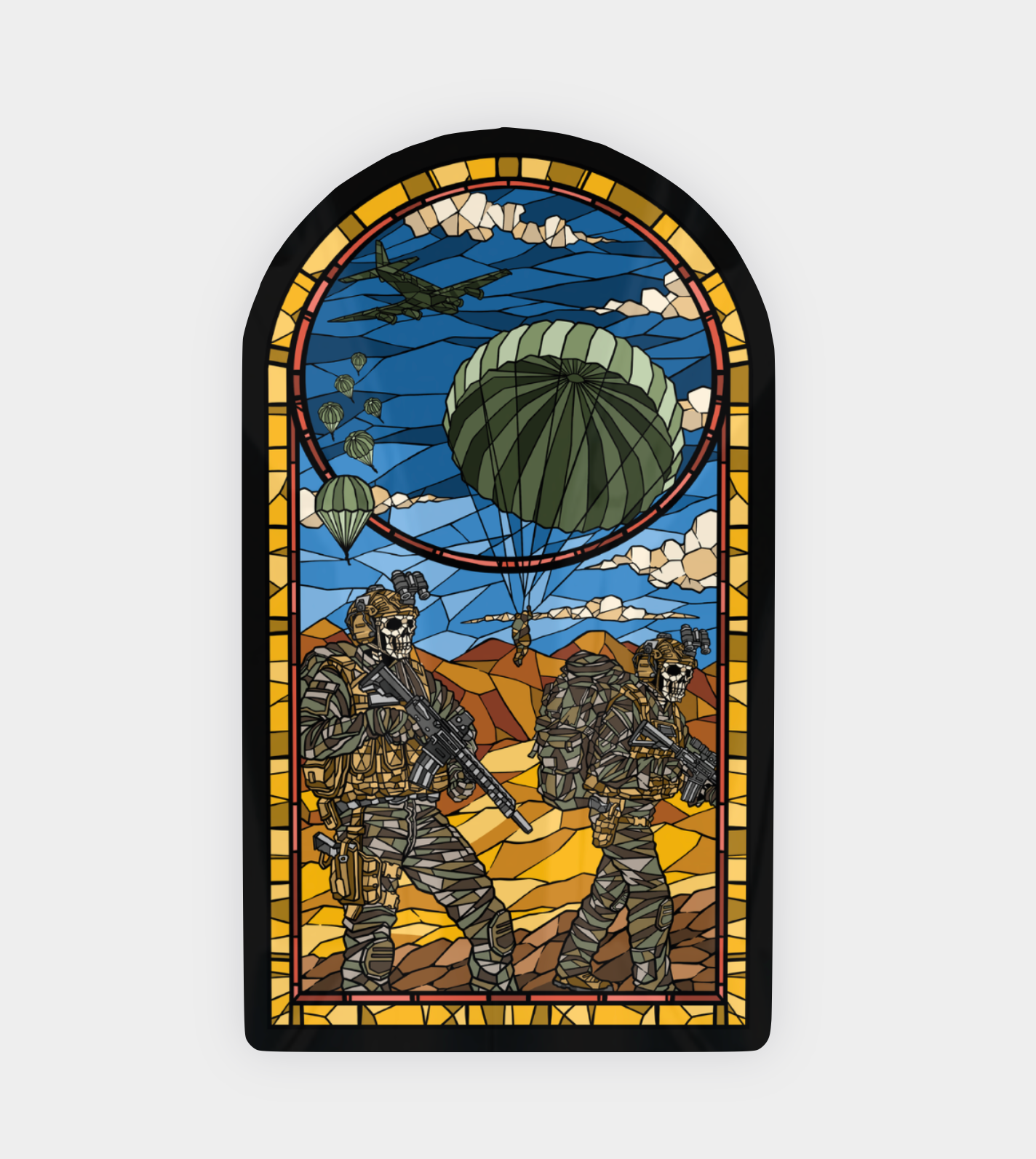 Airborne Stained Glass Sticker