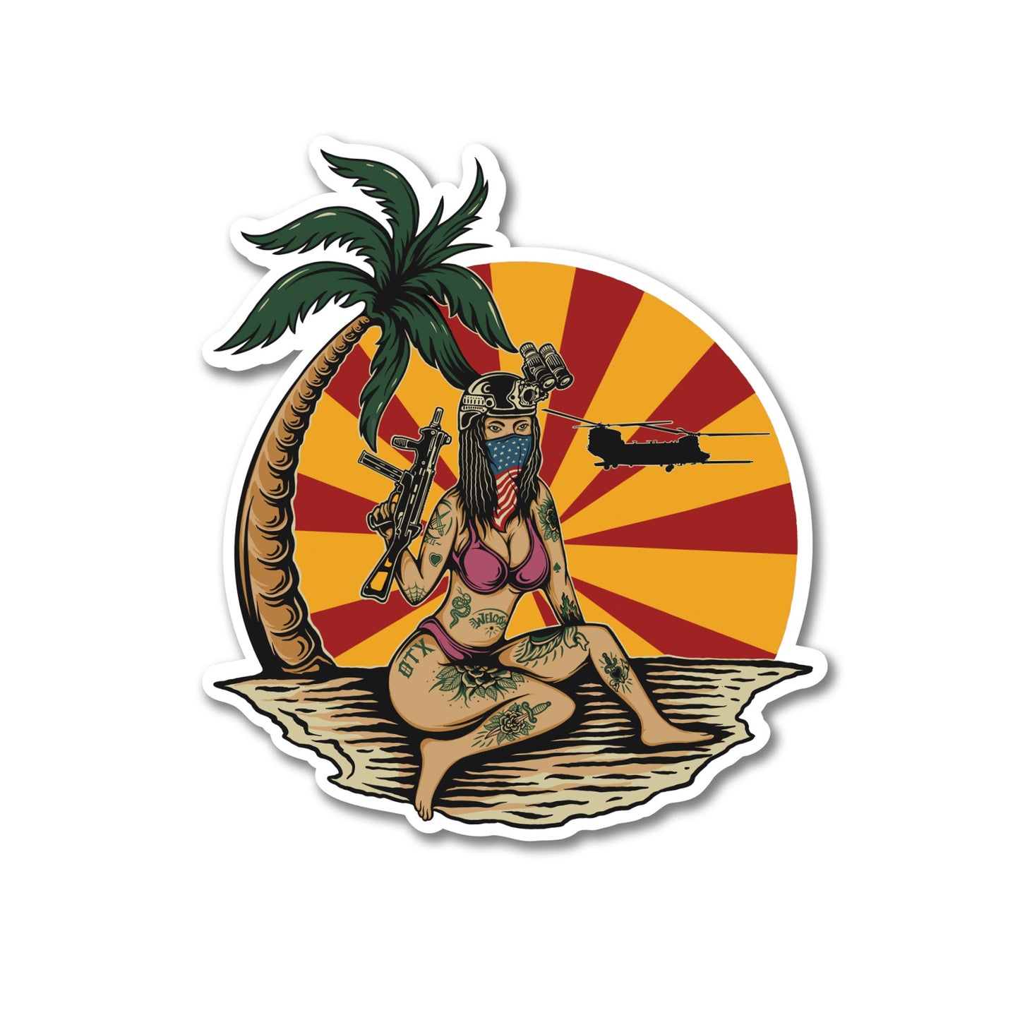 OTX Bikini Sunset Sticker