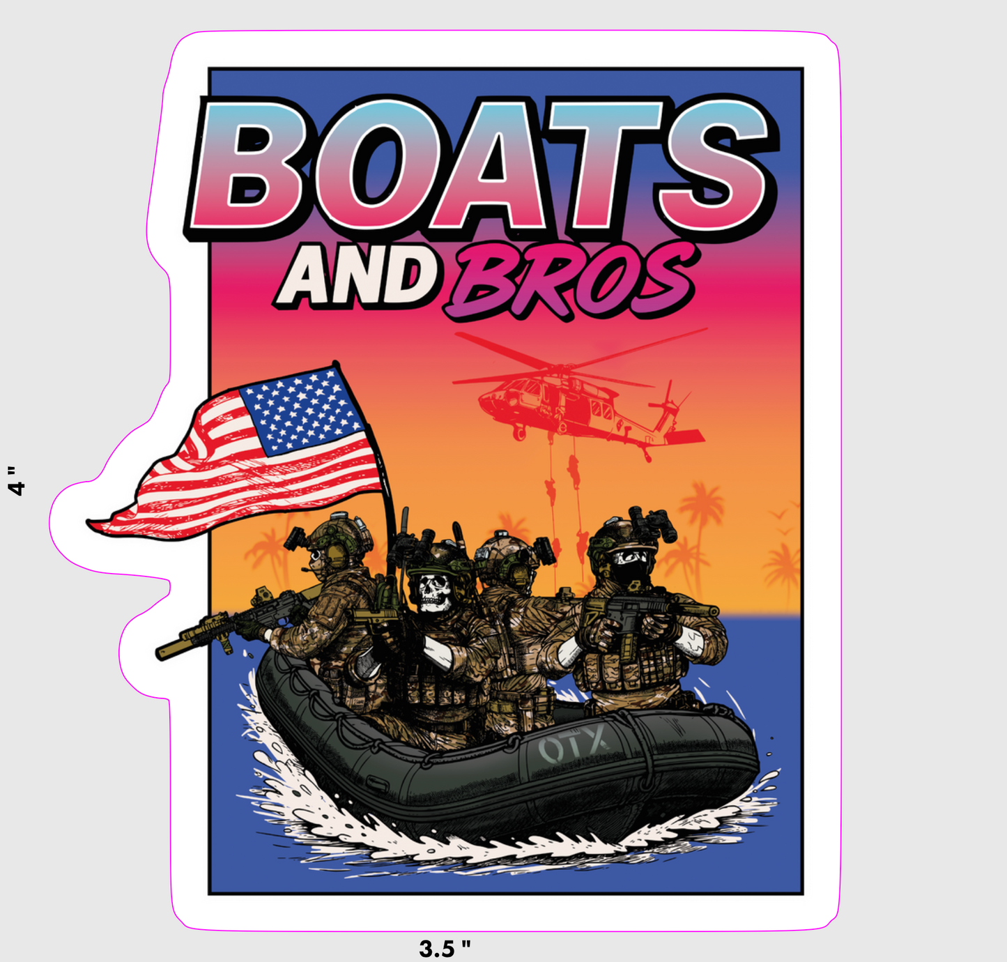 Boats and Bros Sticker
