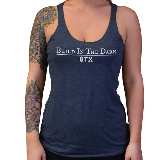 Build In The Dark - Ladies Tri-Blend Tank