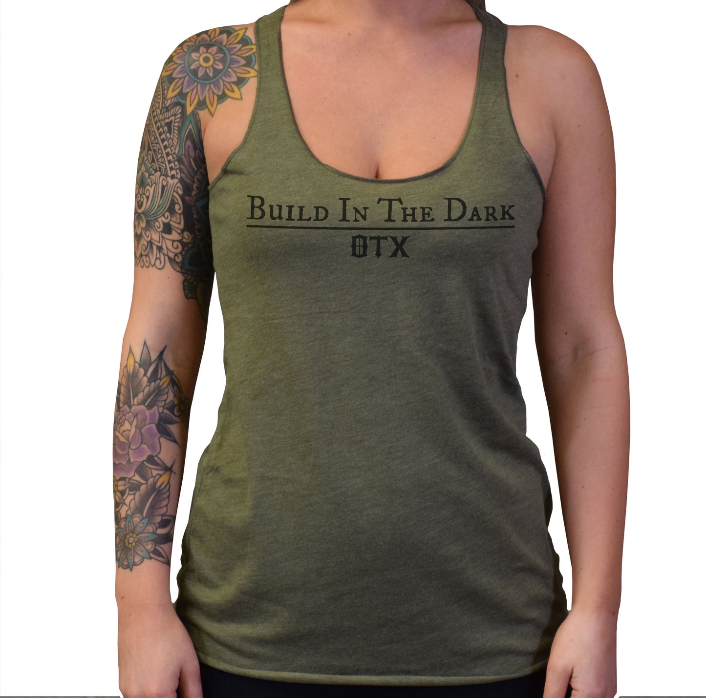 Build In The Dark - Ladies Tri-Blend Tank