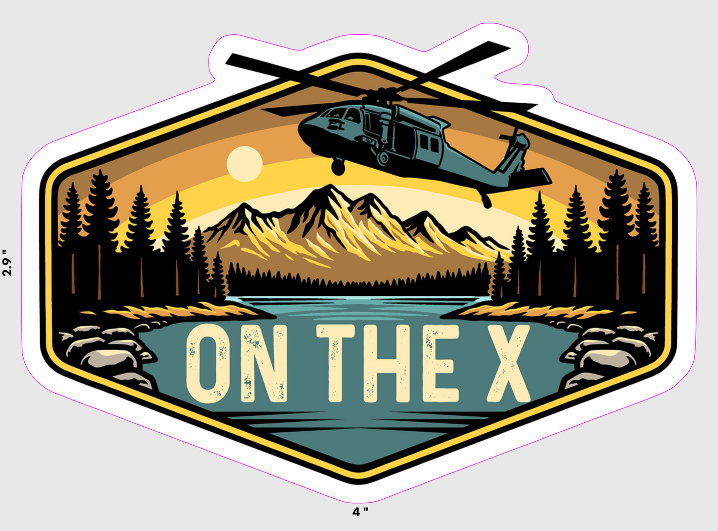 Classic Mountain Blackhawk Sticker
