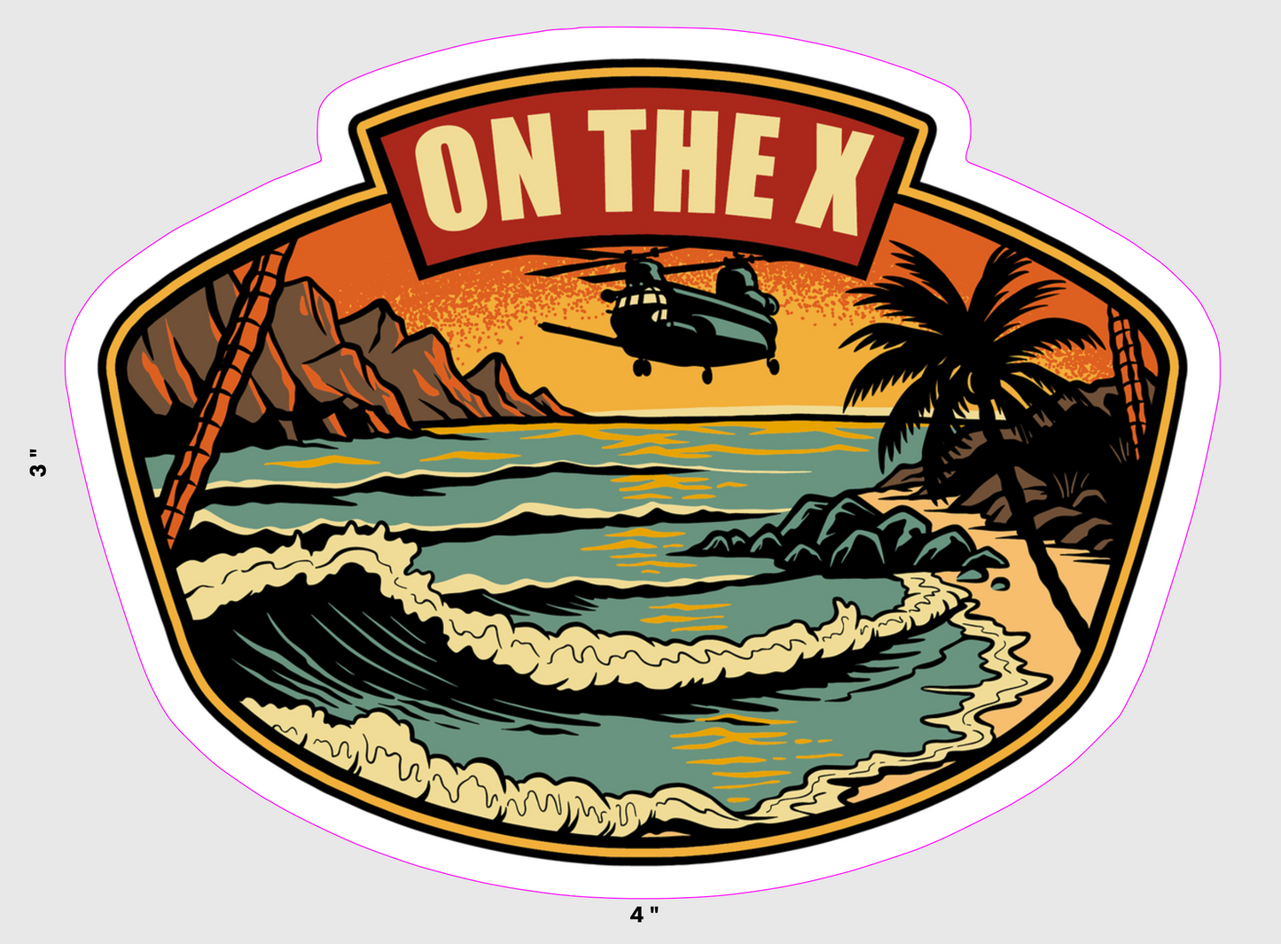 Classic Beach Chinook Sticker