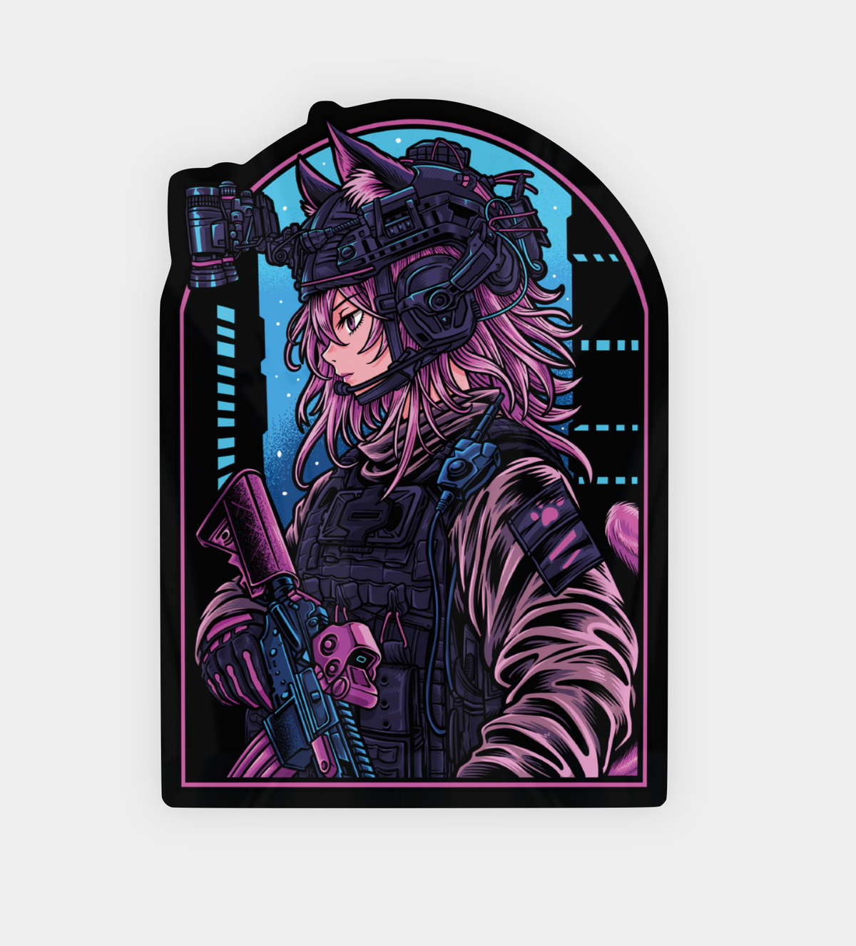 Neon Nyan Sticker
