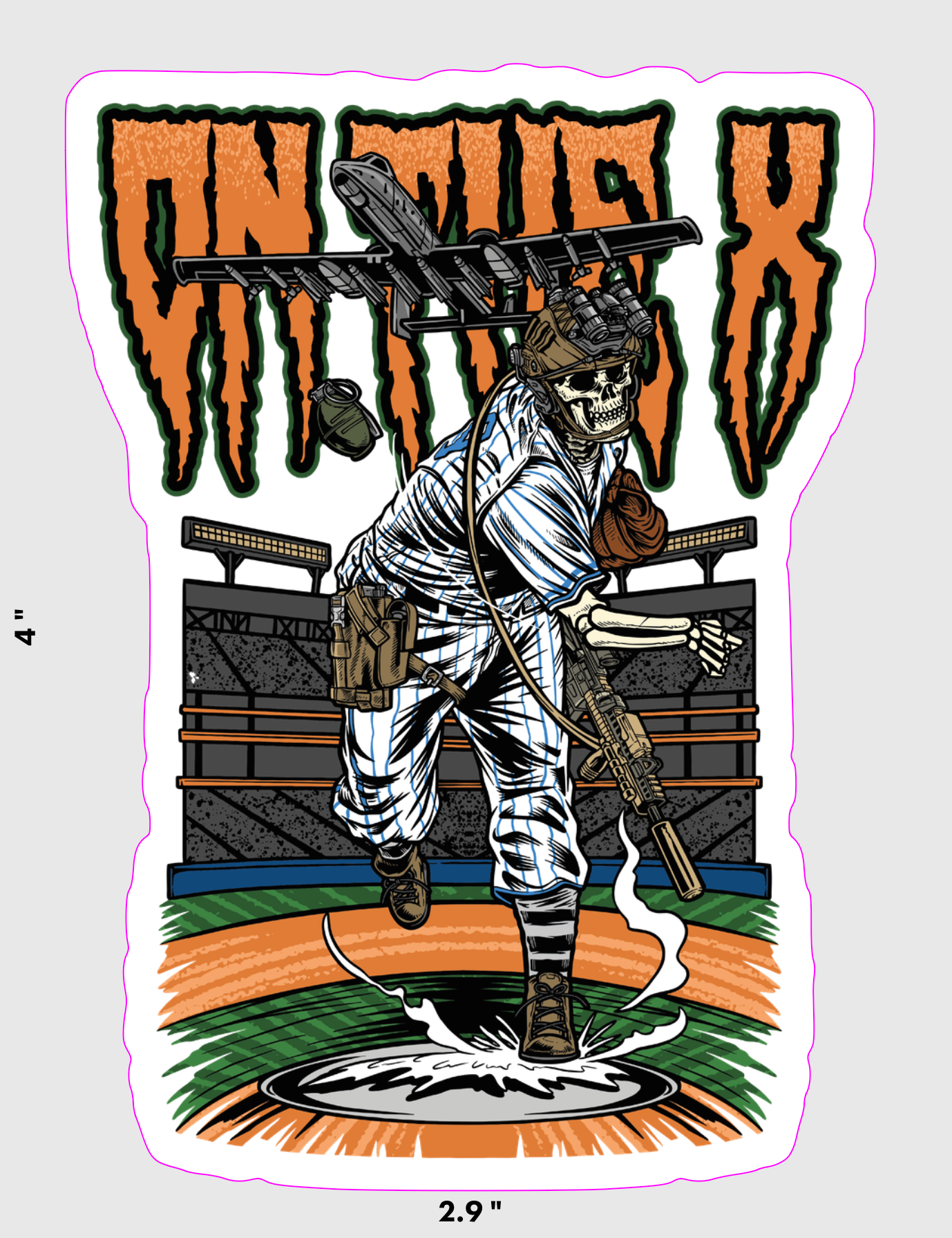 OTX Baseball Sticker