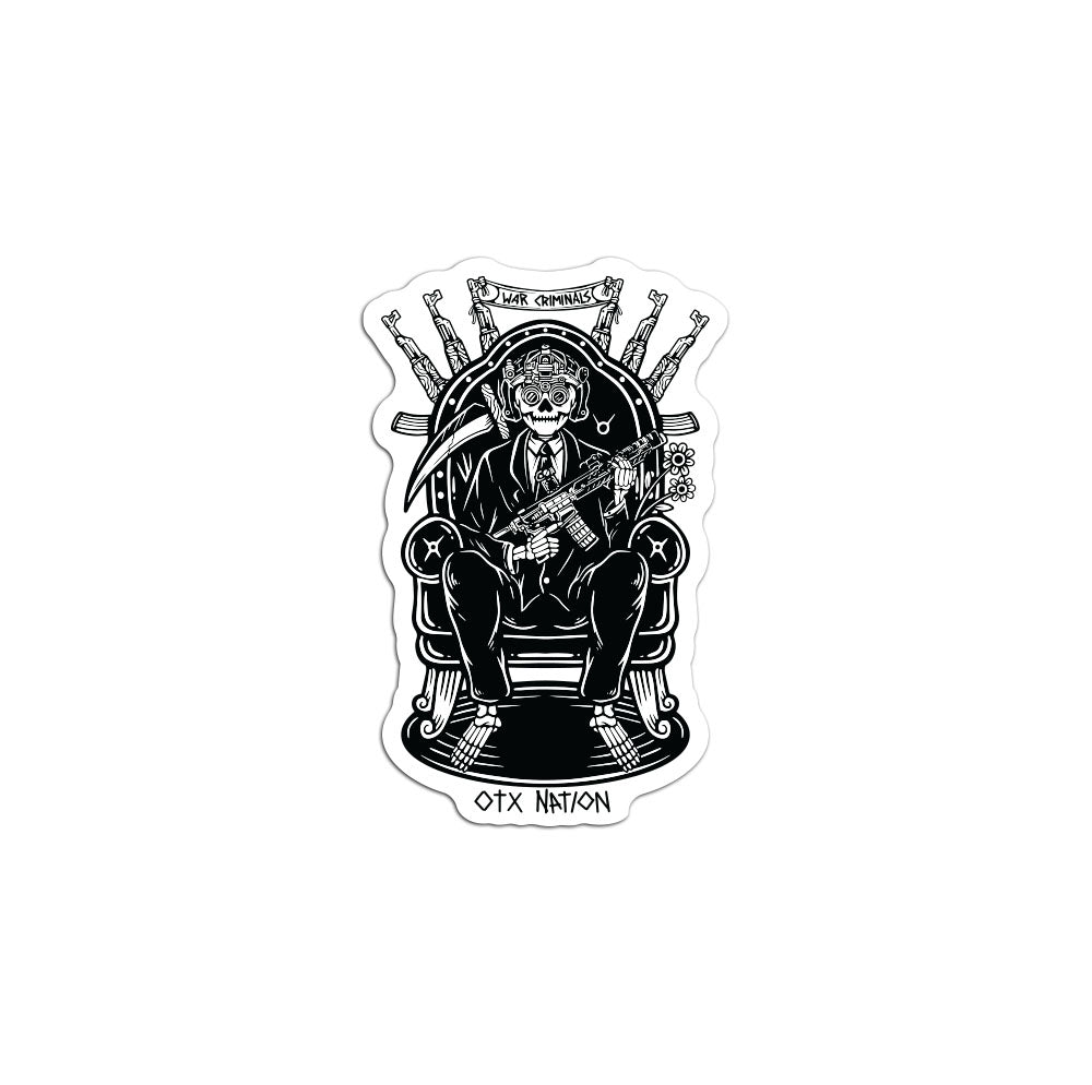 OTX War Criminal Sticker