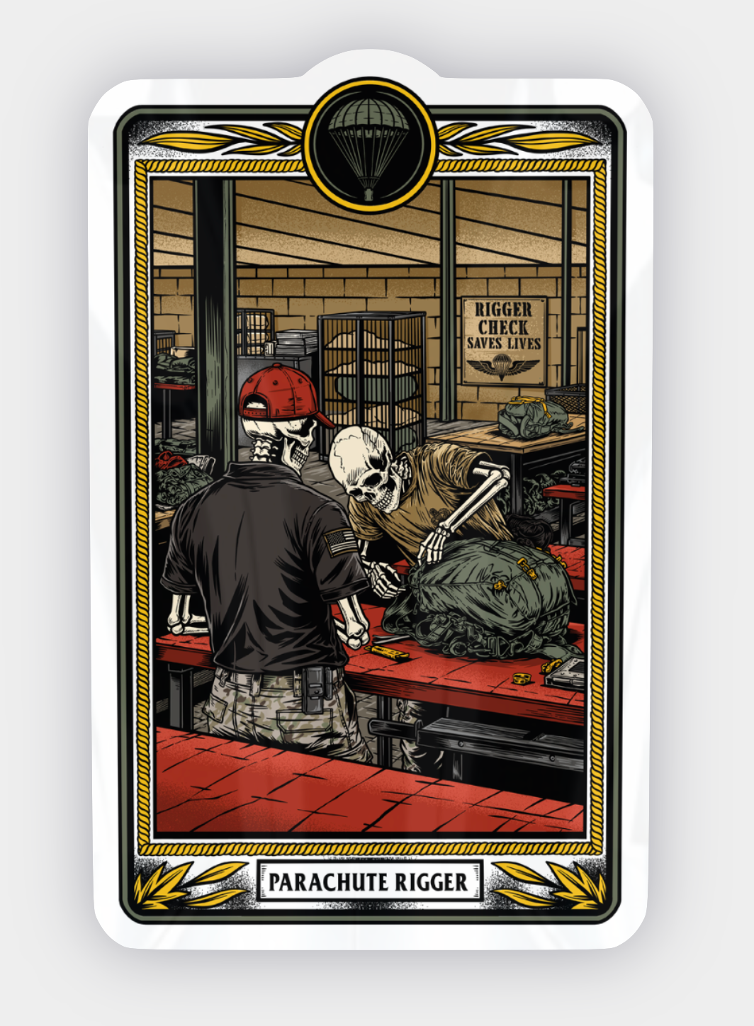 Parachute Rigger Sticker