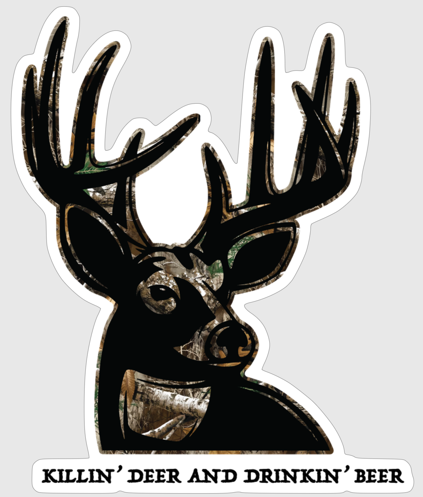 Deer And Beer Sticker