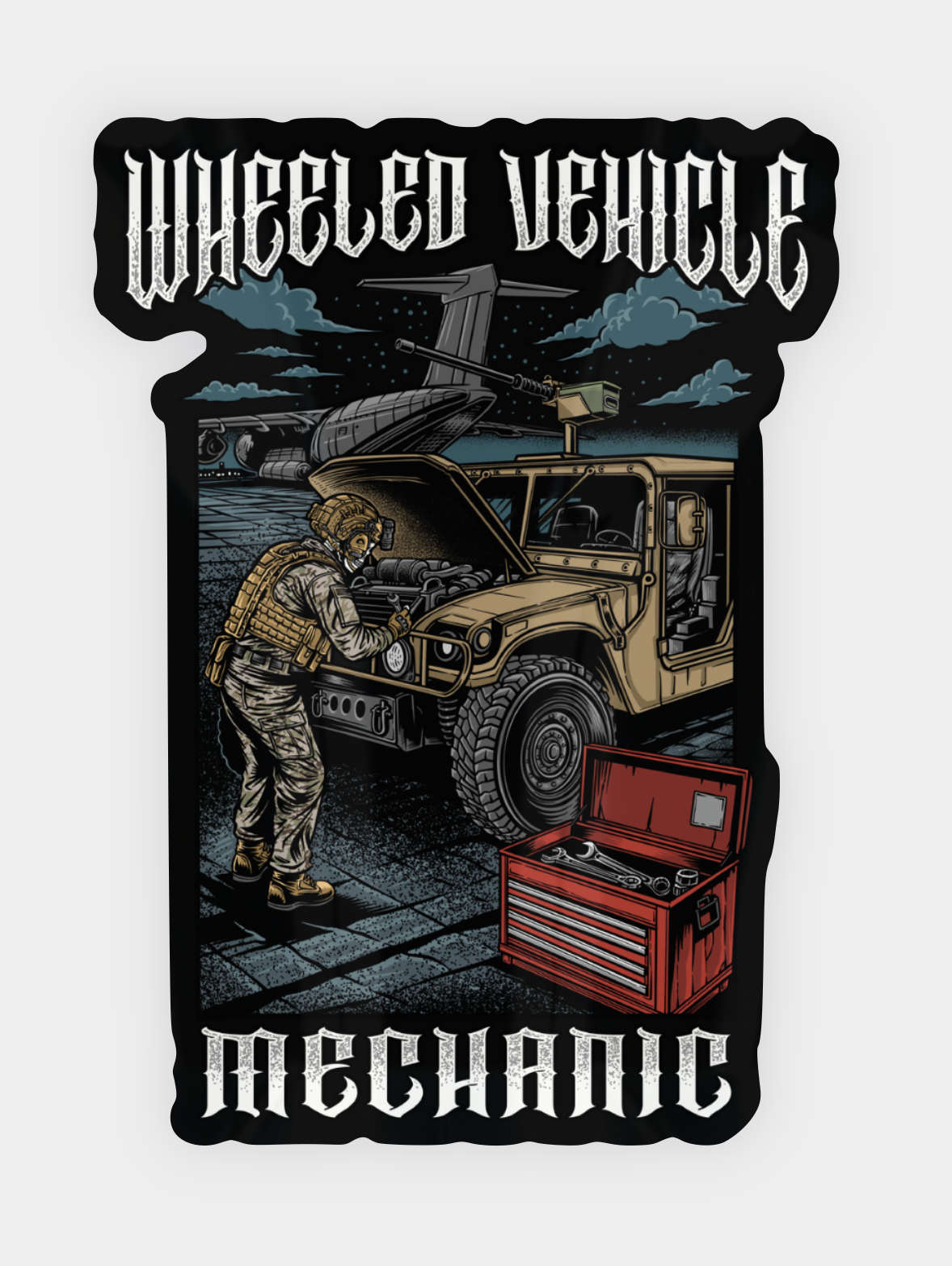 Wheeled Vehicle Mechanic Sticker
