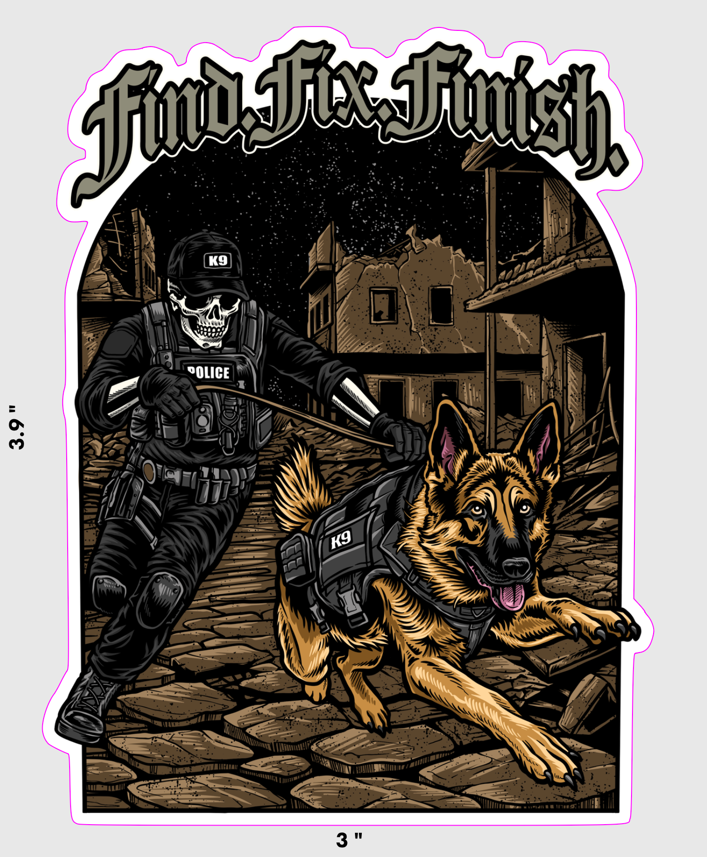 Find Fix Finish Sticker