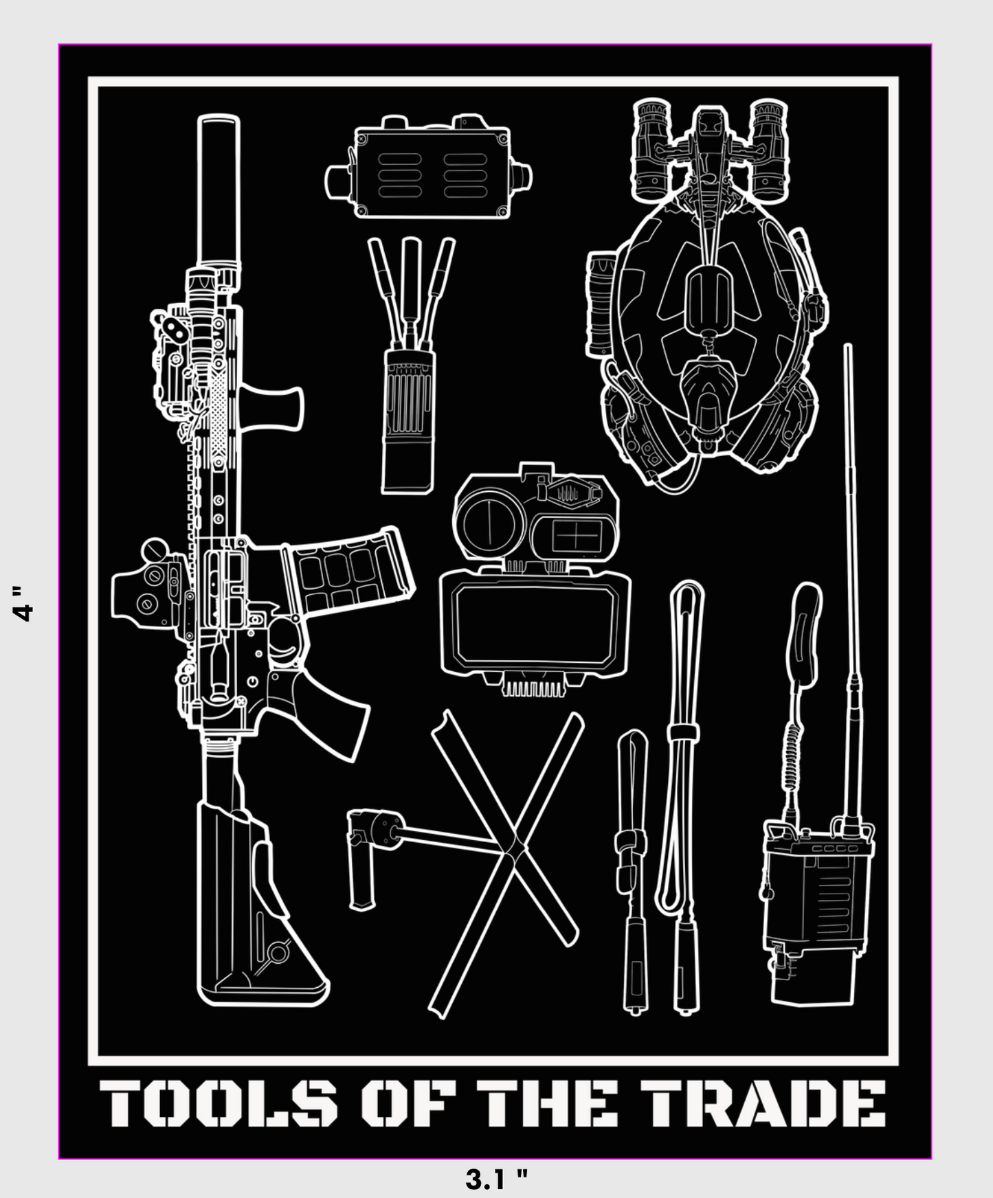 Commo Tools Of The Trade Sticker