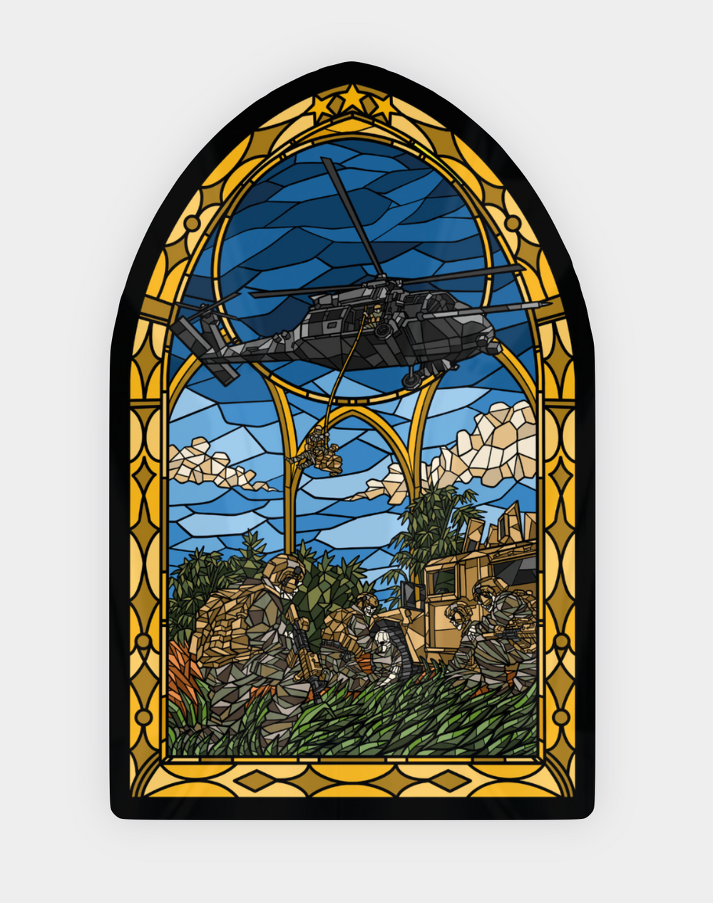 Air Assault Stained Glass