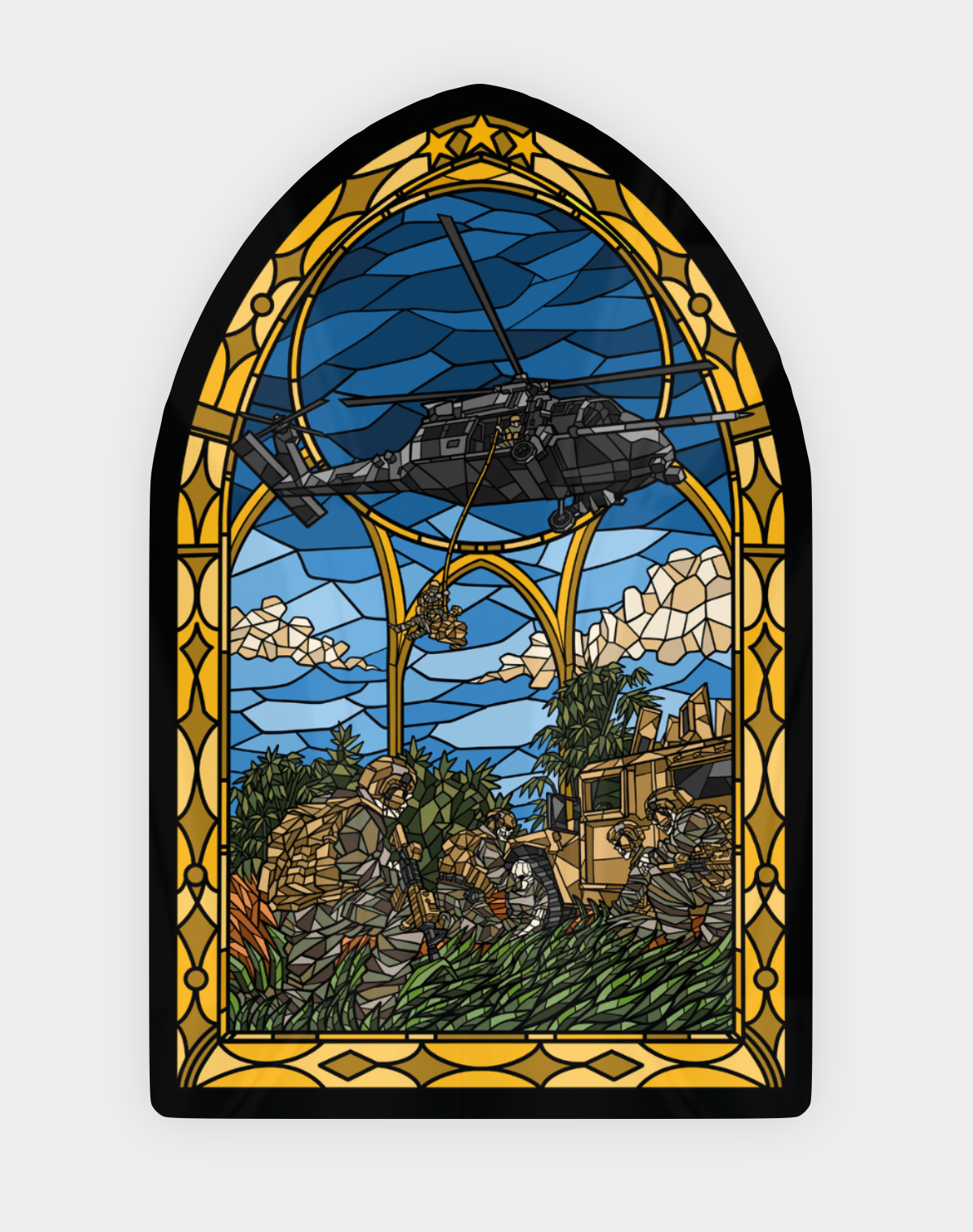 Air Assault Stained Glass Sticker