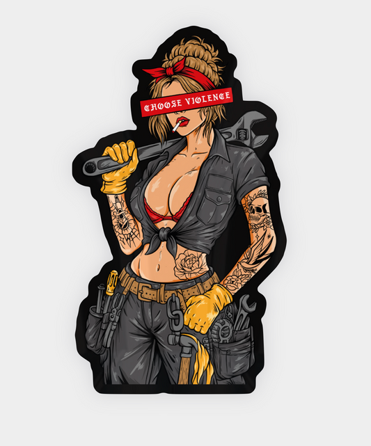 Blue Collar Violence Sticker