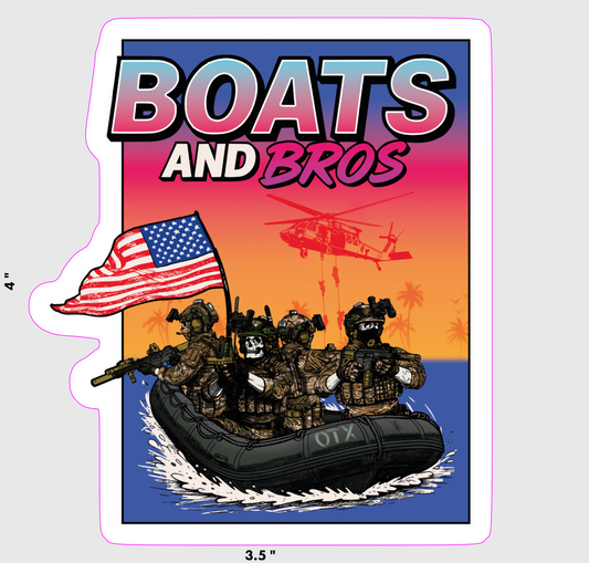 Boats and Bros Sticker
