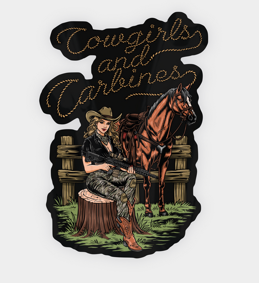 Cowgirls and Carbines Sticker