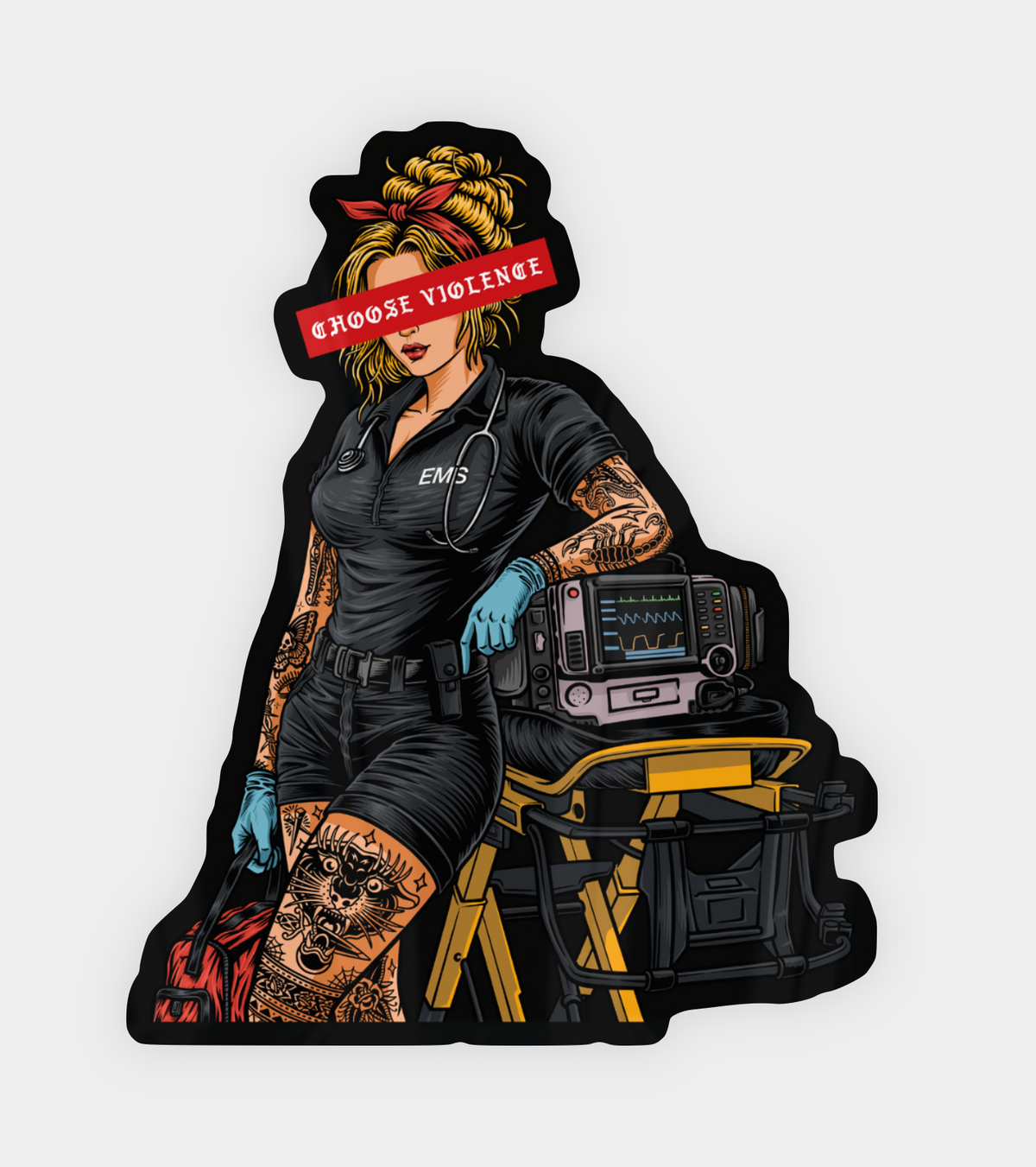 EMS Violence Sticker