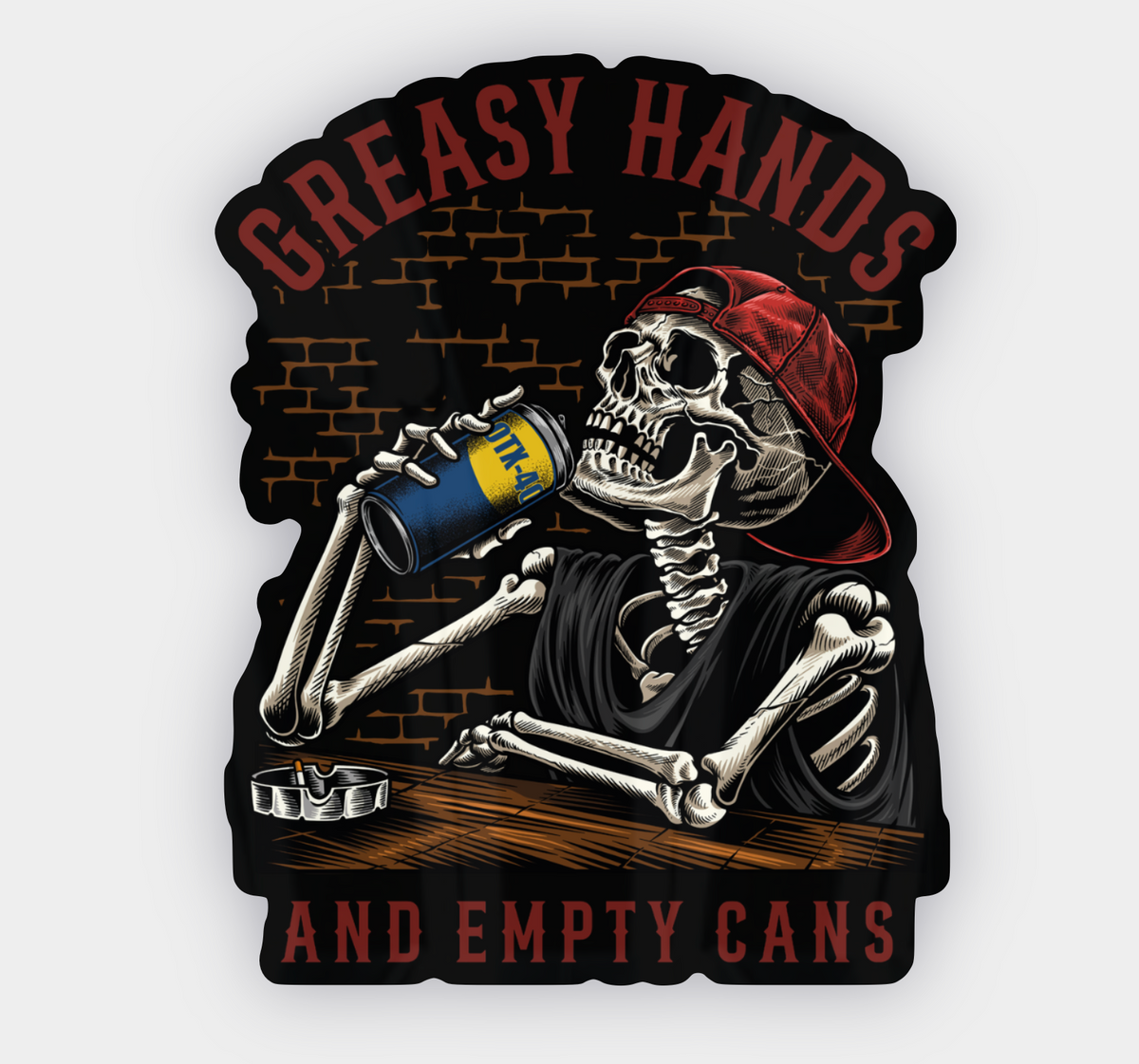 Greasy Hands Sticker