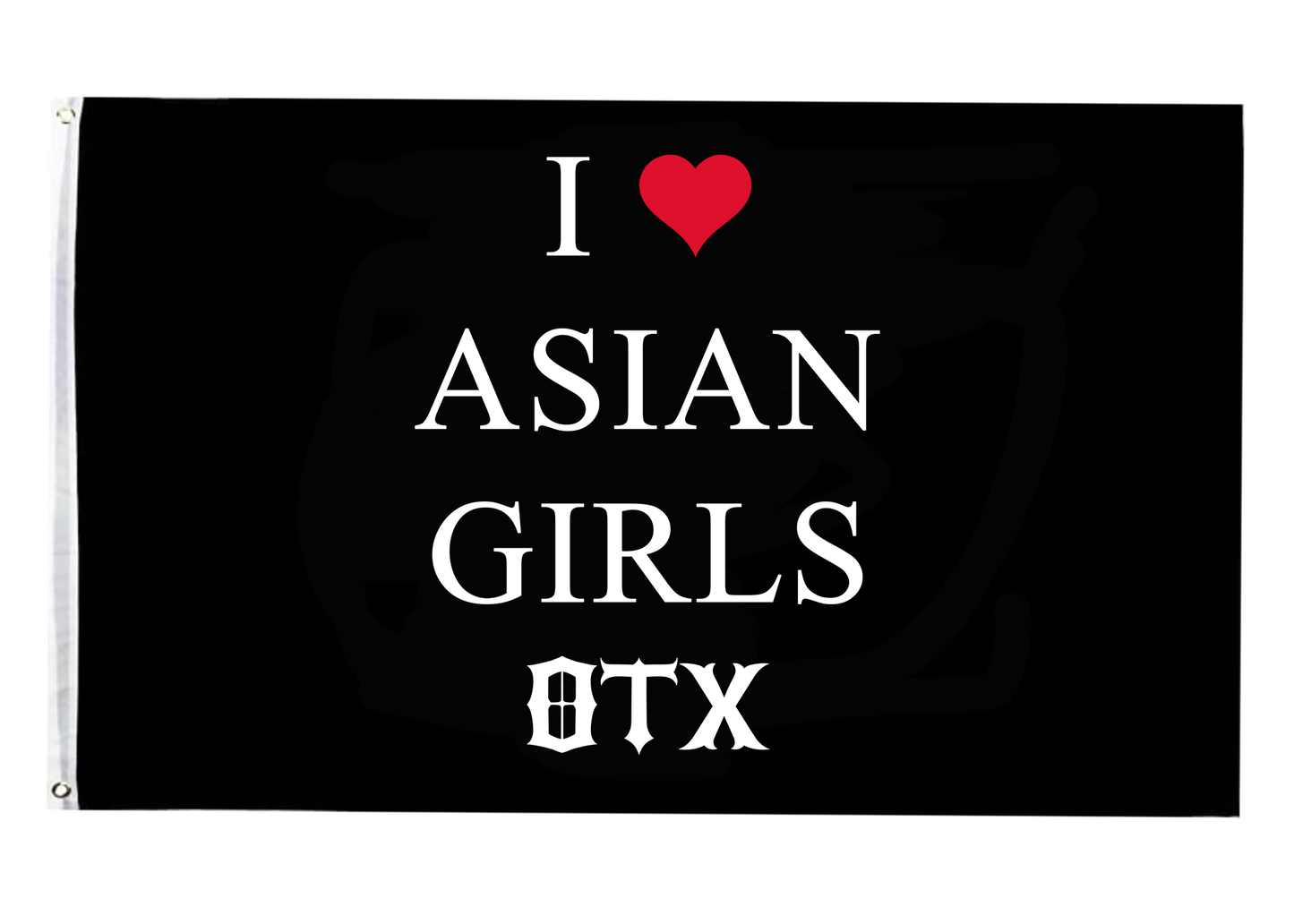 Pre-Order I ❤️ Asian Chicks Flag