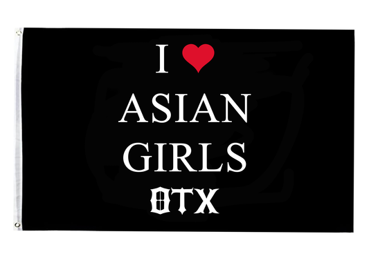 Pre-Order I ❤️ Asian Chicks Flag