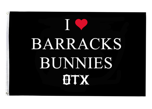 Pre-Order I ❤️ Barracks Bunnies Flag