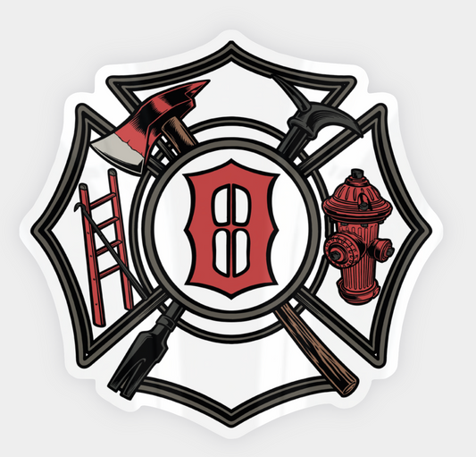 OTX Maltese Cross Sticker