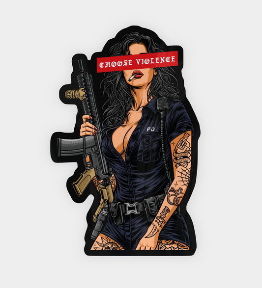 PD Choose Violence Sticker