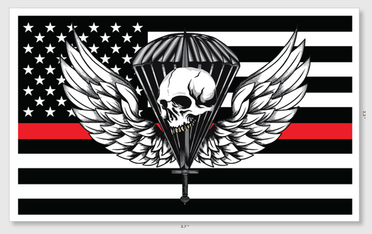 FD Red Line Flag Sticker