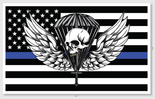 PD Blue Line Sticker