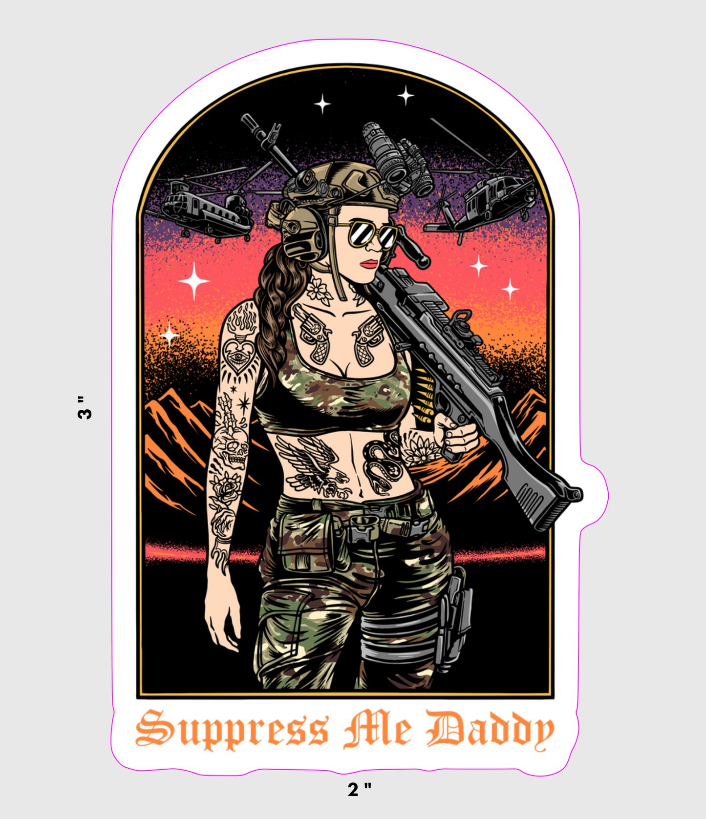 Suppress Me Sticker
