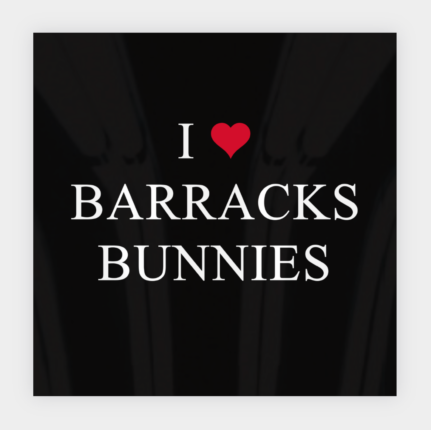 I ❤️ Barracks Bunnies Sticker