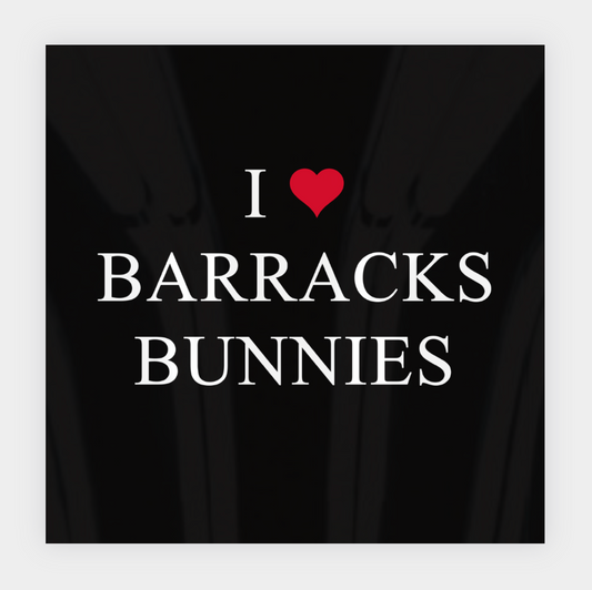 I ❤️ Barracks Bunnies Sticker