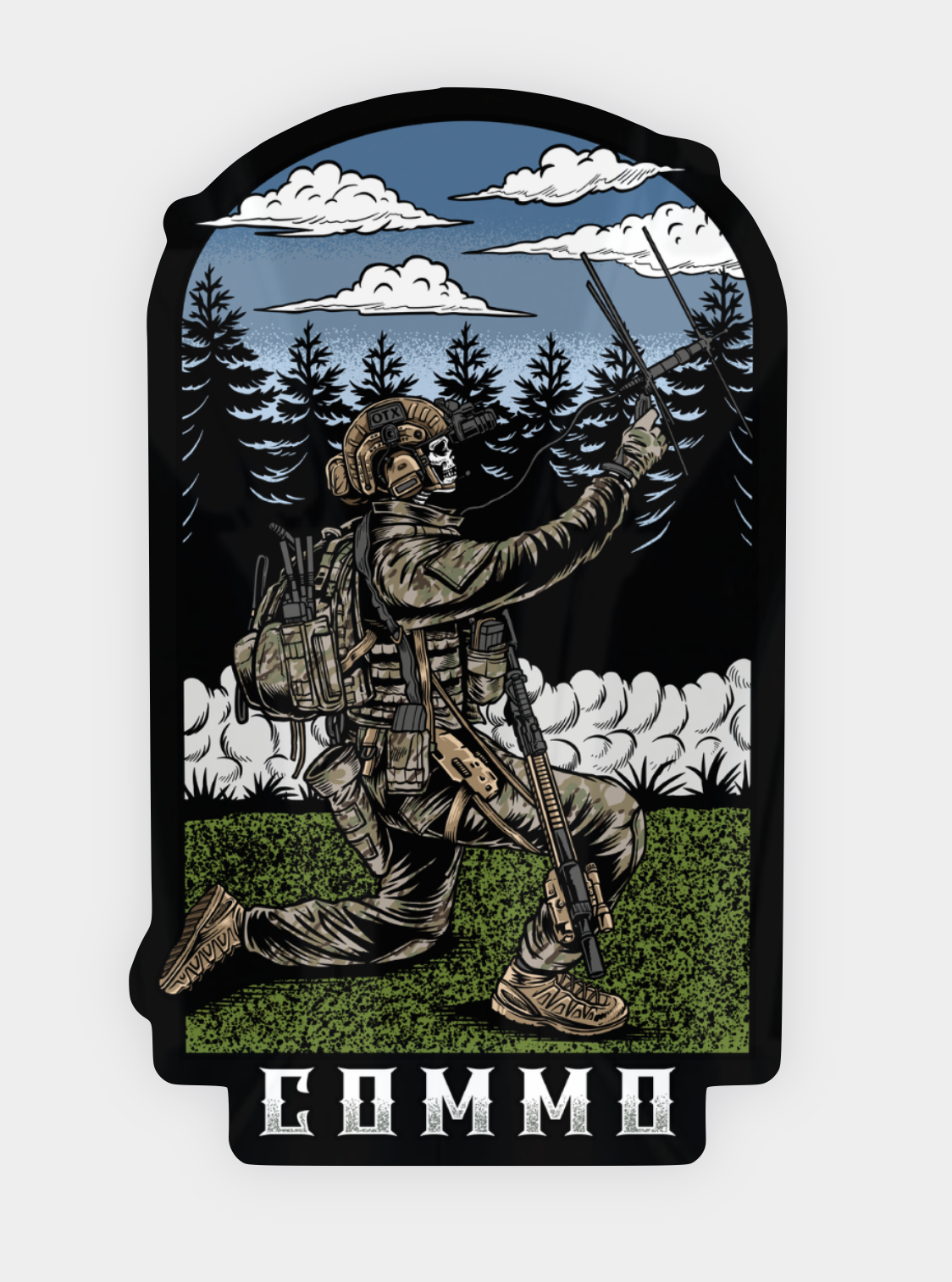 Commo Sticker