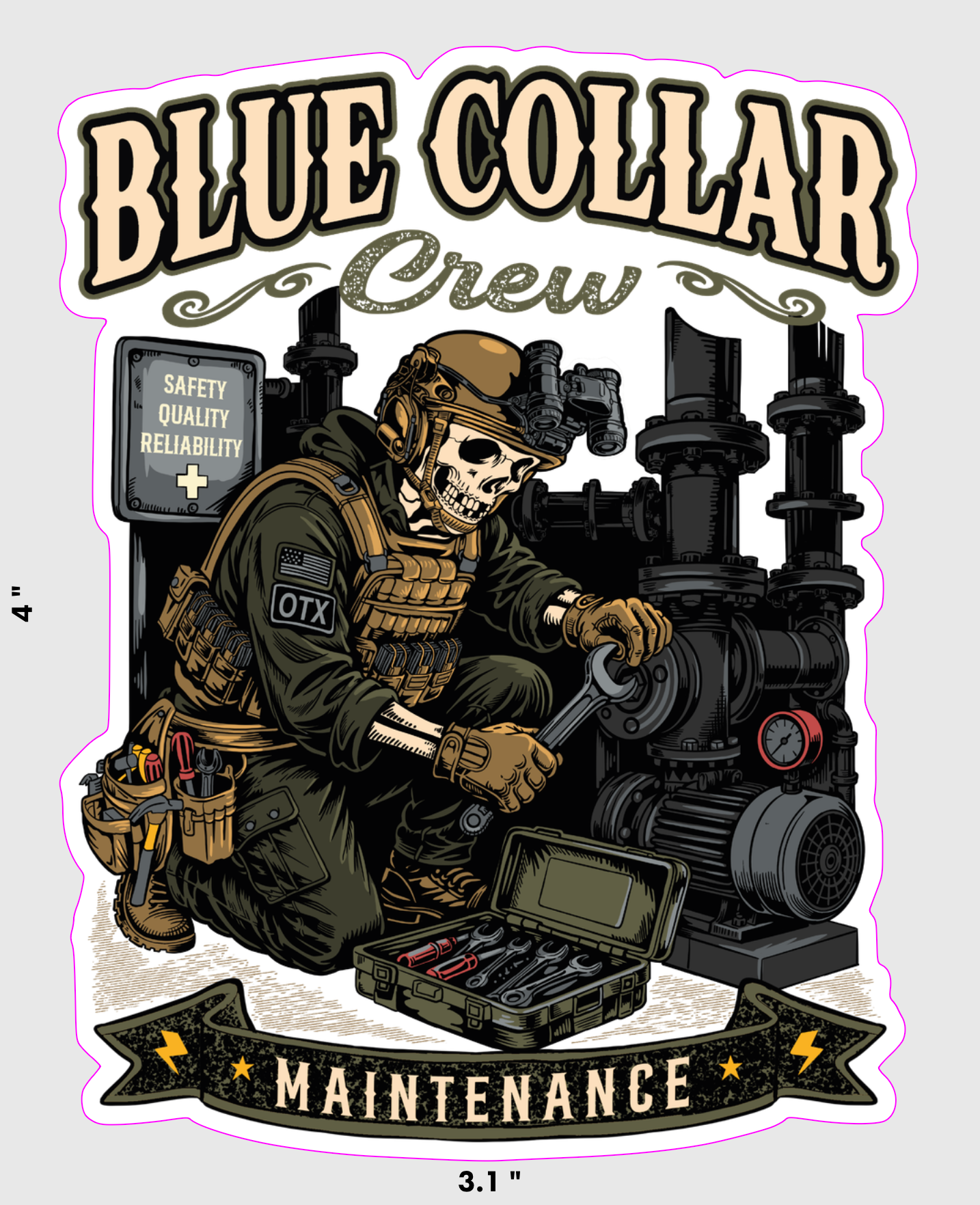 Maintenance Sticker