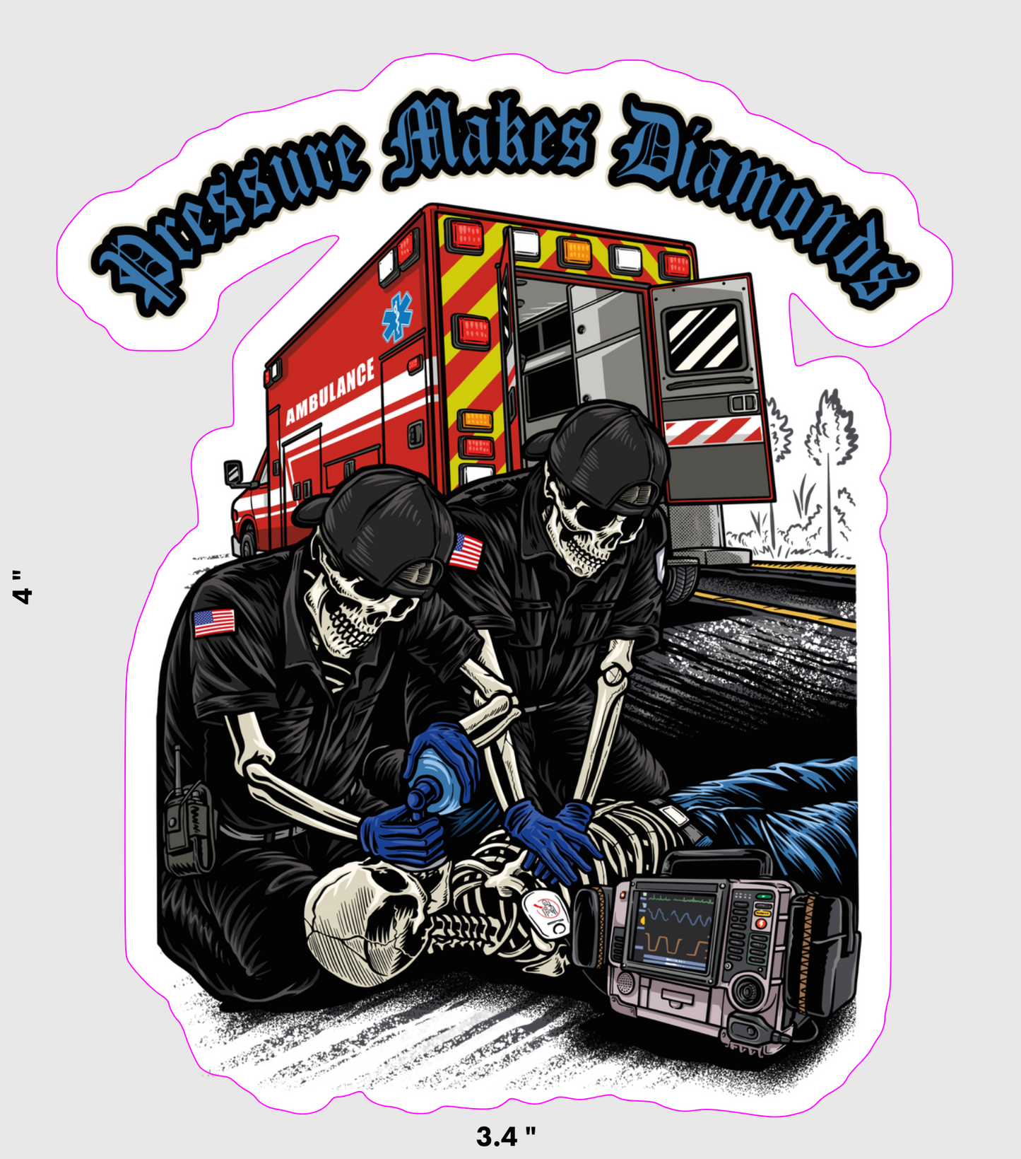 Pressure Makes Diamonds Sticker